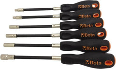 Beta - 6mm Flexible Shaft Nutdriver - Ergonomic Handle, 265mm OAL - Exact Tooling