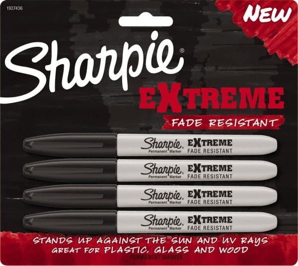 Sharpie - Black Permanent Marker - Fine Felt Tip, AP Nontoxic Ink - Exact Tooling