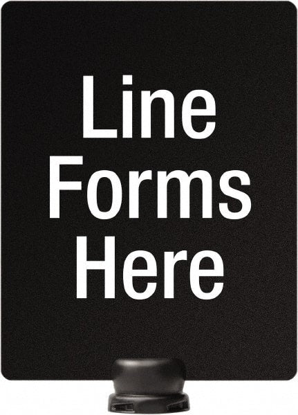 Lavi Industries - 11" High x 8-1/2" Long x 8-1/2" Wide Barrier Sign Frame - PVC, Sintra Finish, Black, Use with Tempest - Exact Tooling