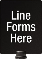 Lavi Industries - 11" High x 8-1/2" Long x 8-1/2" Wide Barrier Sign Frame - PVC, Sintra Finish, Black, Use with Tempest - Exact Tooling