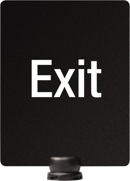 Lavi Industries - 14" High x 11" Long x 11" Wide Barrier Sign Frame - PVC, Sintra Finish, Black, Use with Tempest - Exact Tooling