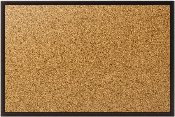 Quartet - 24" Wide x 18" High Open Cork Bulletin Board - Natural (Color) - Exact Tooling