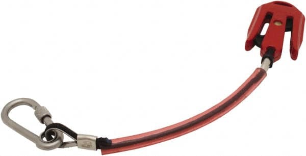 Proto - 10-1/2" Tethered Tool Lanyard - Skyhook Connection, 11" Extended Length, Orange - Exact Tooling