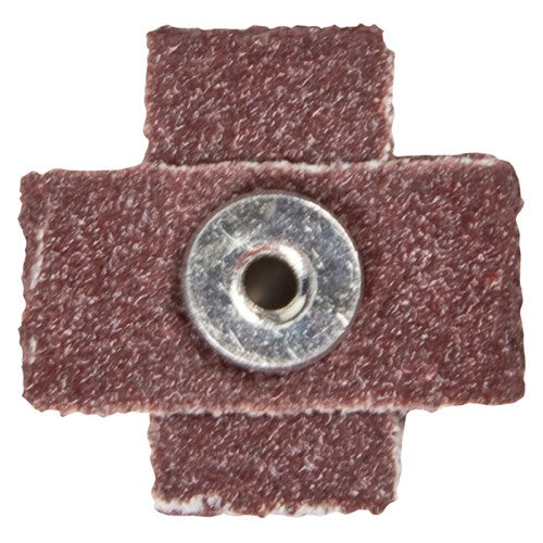 3″ × 3″ × 1 1/2″ Cross Pad 8-Ply 80 Grit 1/4-20 Eyelet Aluminum Oxide - Exact Tooling