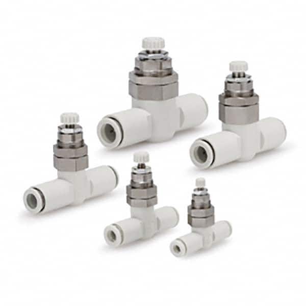 SMC PNEUMATICS - Speed & Flow Control Valves Valve Type: Flow Control Offset Inline Tube Outside Diameter (Inch): 3/8 - Exact Tooling