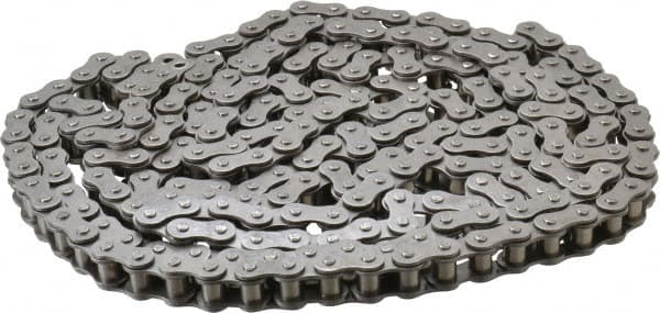 Morse - 1/2" Pitch, ANSI 40, Low Maintenance Roller Chain - Chain No. 40, 10 Ft. Long, 5/16" Roller Diam, 5/16" Roller Width - Exact Tooling