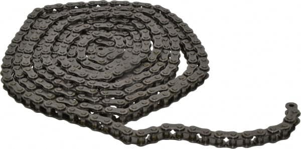 Morse - 3/8" Pitch, ANSI 35, Single Strand Roller Chain - Chain No. 35, 10 Ft. Long, 1/5" Roller Diam, 3/16" Roller Width - Exact Tooling