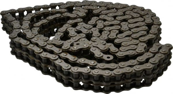 Morse - 5/8" Pitch, ANSI 50-2, Double Strand Roller Chain - Chain No. 50-2, 10 Ft. Long, 0.4" Roller Diam, 3/8" Roller Width - Exact Tooling