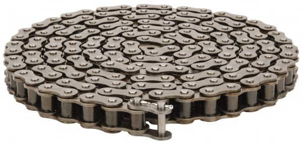 Morse - 3/4" Pitch, ANSI 60, Single Strand Roller Chain - Chain No. 60, 10 Ft. Long, 15/32" Roller Diam, 1/2" Roller Width - Exact Tooling
