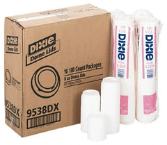 Dixie - Dixie Dome Drink-Thru Lids for 8 oz Hot Cups - White - Exact Tooling