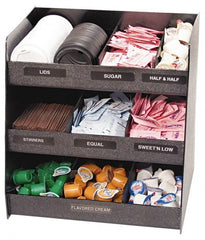 Vertiflex Products - Vertical Orginizer - 14-1/2 x 11-3/4 x 15 Inch, Black, For Use with Condiments - Exact Tooling