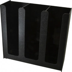 Vertiflex Products - 12-3/4 x 4-1/2 x 12" Three Column Cup Holder - Black - Exact Tooling