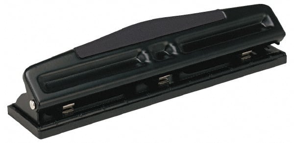 UNIVERSAL - Paper Punches Type: 12 Sheet 2 and 3-Hole Adjustable Punch Color: Black - Exact Tooling