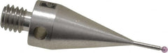 Renishaw - 0.0394 Inch Ball Diameter, Stainless Steel Stem, M4 Thread, Ruby Point Ball Tip CMM Stylus - 0.1772 Inch Working Length, 0.028 Inch Stem Diameter, 0.7677 Inch Overall Length - Exact Tooling