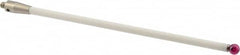 Renishaw - 0.24 Inch Ball Diameter, Ceramic Stem, M4 Thread, Ruby Point Ball Tip CMM Stylus - 5.315 Inch Working Length, 0.1772 Inch Stem Diameter, 5.9055 Inch Overall Length - Exact Tooling