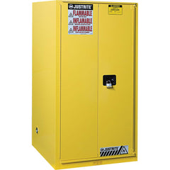 Justrite - 1 Door 2 Shelf 90 Gal Safety Cabinet for Flammable Substances - Exact Tooling