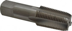 Hertel - 1/2-14 NPT Thread, 4 Flute Standard Pipe Tap - 3-1/8" OAL, 11/16" Shank Diam, Bright Finish, Carbon Steel - Exact Tooling