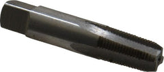 Hertel - 1/8-27 NPT Thread, 4 Flute Standard Pipe Tap - 2-1/8" OAL, 7/16" Shank Diam, Bright Finish, Carbon Steel - Exact Tooling