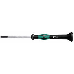 Wera - 1mm Blade Width, 137mm OAL, Precision Slotted Screwdriver - Exact Tooling