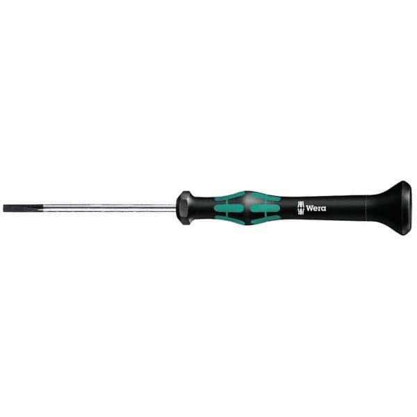 Wera - 0.8mm Blade Width, 137mm OAL, Precision Slotted Screwdriver - Exact Tooling