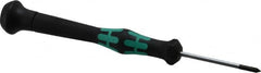 Wera - #00, 5-3/8" OAL, Standard Phillips Screwdriver - 1-9/16" Blade Length, Round Shank, Ergonomic Handle - Exact Tooling