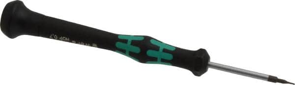 Wera - 0.7mm Precision Miniature Hex Driver - 1-9/16" Bade Length, Ergonomic with Spinning Cap Handle, 1-9/16" OAL - Exact Tooling
