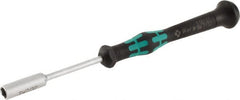 Wera - 7/32" Solid Shaft Precision Nutdriver - Ergonomic Handle, 6-1/4" OAL - Exact Tooling