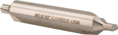 Hertel - #6 Plain Cut 82° Incl Angle Solid Carbide Combo Drill & Countersink - Exact Tooling