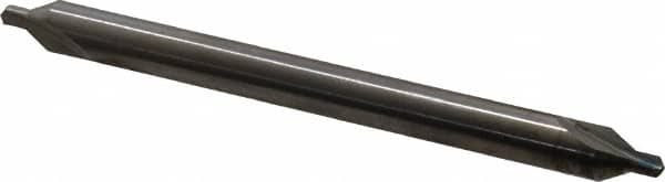 Hertel - #4 Plain Cut 60° Incl Angle Solid Carbide Combo Drill & Countersink - Exact Tooling