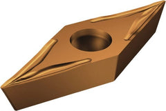 Sandvik Coromant - VCET220 UM Grade 1125 Carbide Turning Insert - TiAlN/AlCr2O3 Finish, 35° Diamond, 1/4" Inscr Circle, 1/8" Thick, 0.2mm Corner Radius - Exact Tooling