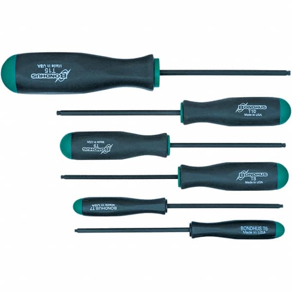 Bondhus - Screwdriver Sets Screwdriver Types Included: Torx Number of Pieces: 6 - Exact Tooling