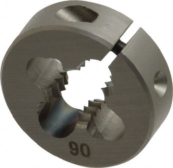OSG - 5/16-18 UNC Thread, 13/16" Outside Diam High Speed Steel Round Die - 1/4" Thick, Right Hand Thread, Adjustable - Exact Tooling