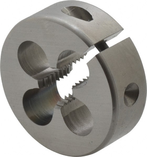 OSG - M7x1.00 Metric Coarse Thread, High Speed Steel Round Die - 9mm Thick, Right Hand Thread, Series 135, Adjustable - Exact Tooling