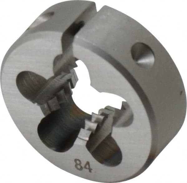 OSG - 7/16-14 UNC Thread, 1" Outside Diam High Speed Steel Round Die - 3/8" Thick, Right Hand Thread, Adjustable - Exact Tooling