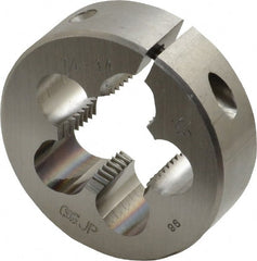 OSG - 7/8-14 UNF Thread, 2" Outside Diam High Speed Steel Round Die - 5/8" Thick, Right Hand Thread, Adjustable - Exact Tooling