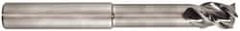 Niagara Cutter - 1", 3 Flute, Single End, Solid Carbide, 0.045" Corner Radius End Mill - 6" OAL, 45° Helix, Right Hand Flute, 1-1/4" LOC, Right Hand Cut, 3-1/2" Extended Reach - Exact Tooling