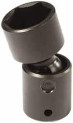 Proto - 1/2" Drive 1/2" Standard Universal Impact Socket - 6 Points, 2-19/32" OAL - Exact Tooling