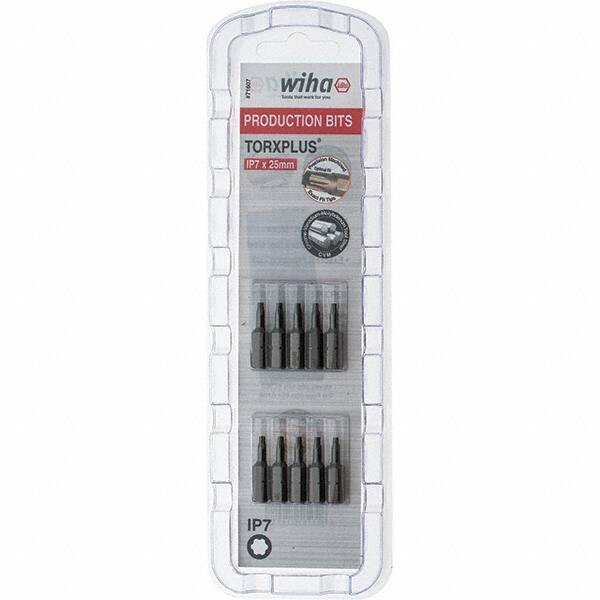 Wiha - 1/4" Drive IP7 Torx Plus Screwdriver Bit - 1" OAL, Insert Bit - Exact Tooling