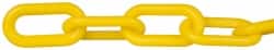PRO-SAFE - 100' Long x 2" Wide Plastic Chain - Yellow - Exact Tooling