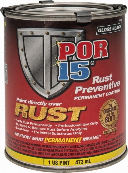 POR-15 - 1 Pint, Black, Rust Preventative Paint - Comes in Can - Exact Tooling