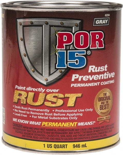 POR-15 - 1 Quart, Gray, Rust Preventative Paint - Comes in Can - Exact Tooling