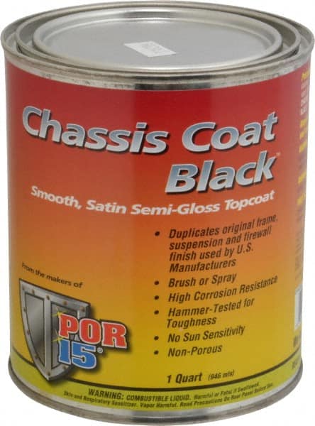 POR-15 - Semigloss Black Automotive Topcoat - 1 Qt Can - Exact Tooling