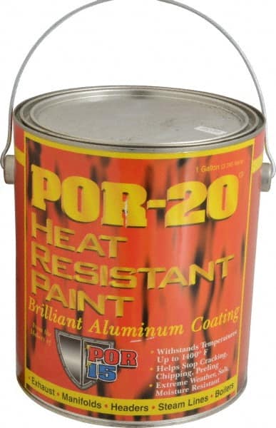 POR-15 - 1 Gal Aluminum Automotive Heat Resistant Paint - 1,200°F Max Temp, Comes in Can with Handle - Exact Tooling