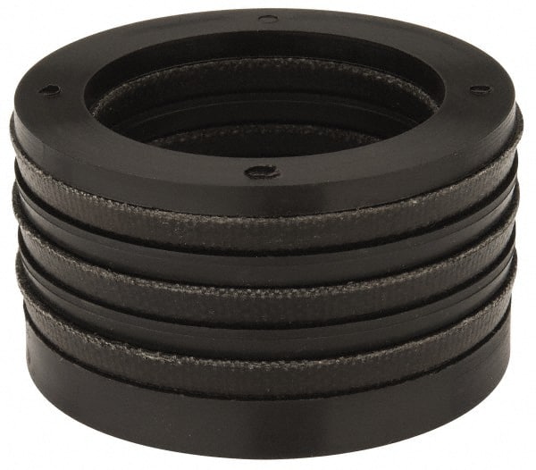 Made in USA - 1-1/2" Inside Diam x 2-1/8" Outside Diam V-Packing Set - 1-1/6" High - Exact Tooling