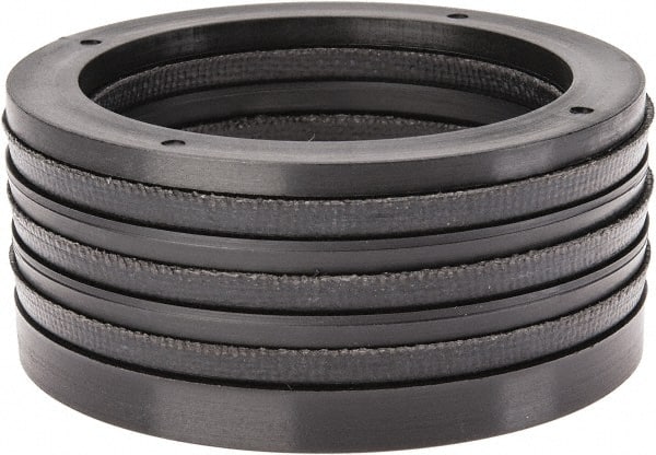 Made in USA - 2" Inside Diam x 2-5/8" Outside Diam V-Packing Set - 1-1/6" High - Exact Tooling