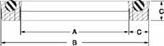 Value Collection - 8" Inside Diam x 9" Outside Diam Lip Seal - Standard - 1/2" High, Polyurethane - Exact Tooling