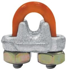 CM - 9/16" Wire Rope U-Bolt Clip - 9/16-12, 1.31" Between Centers, Galvanized - Exact Tooling