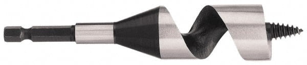DeWALT - 1-3/8", 7/16" Diam Hex Shank, 6" Overall Length with 4" Twist, Ship Auger Bit - Exact Tooling