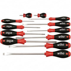 Wiha - 12 Piece Slotted, Phillips & Stubby Screwdriver Set - Exact Tooling