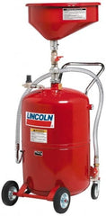 Lincoln - Oil Drain Containers Type: Pressurized Evacuation Drain w/Casters Container Size: 20 Gal. - Exact Tooling